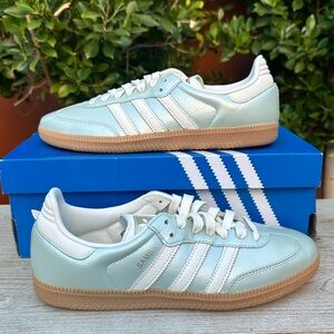 Adidas Samba OG Linen Green Metallic | Women’s 8.5 | NIB